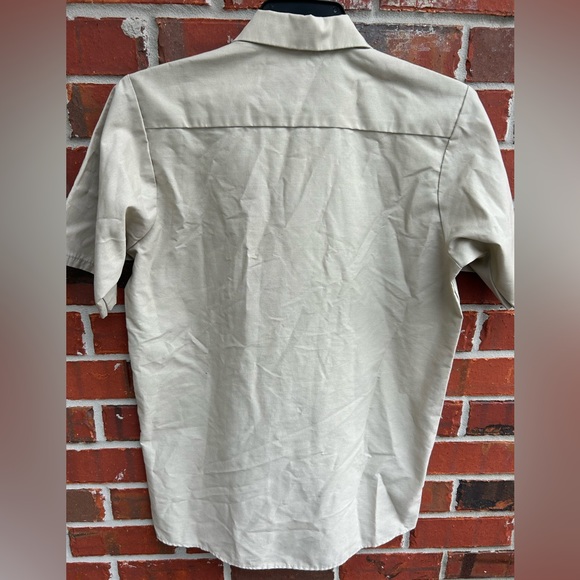 Red Kap Men’s Small Khaki Short Sleeve Button Down Work Shirt with Pockets - Picture 5 of 5